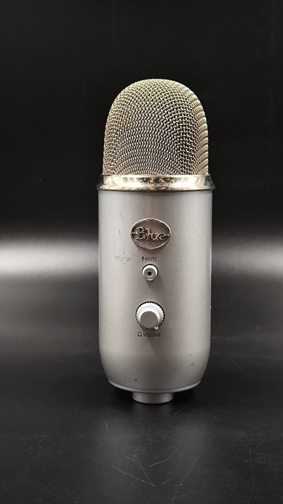Blue Yeti Microphone Used Working Silver