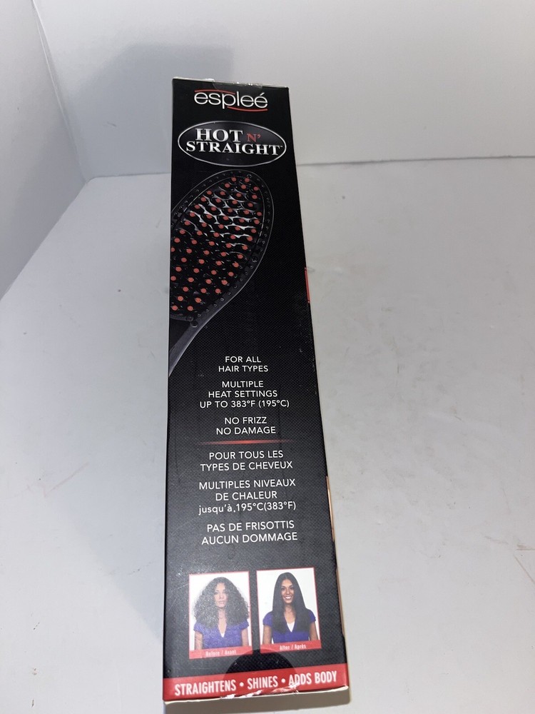Esplee Hot N Straight Styling Brush Ceramic Ionic Technology - Black