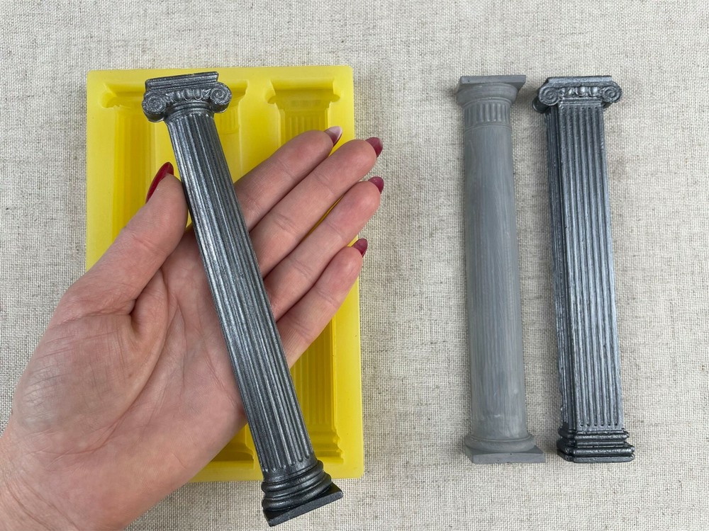 Silicone mold Half Column Miniature architectural column 1/12 scale Accessories