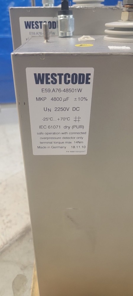 WESTCODE E59.A76-48501W MKP 4800 UF UN 2250V DC THYRISTOR MODULE +-10% LOTS 3