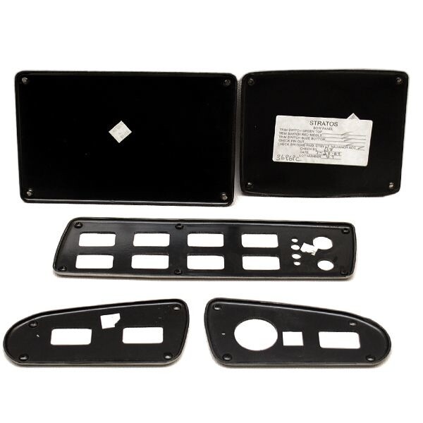 Stratos Boat Switch Panel Set | Brushed Silver 5 Piece Blank
