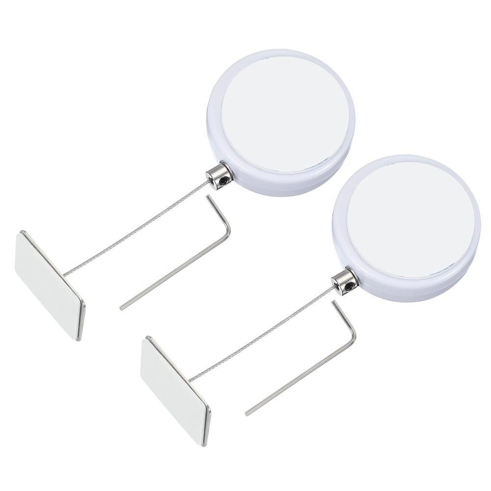 3.3 Ft Retractable Remote Control Tether 2 Pcs Round Security Cable Lanyard L...