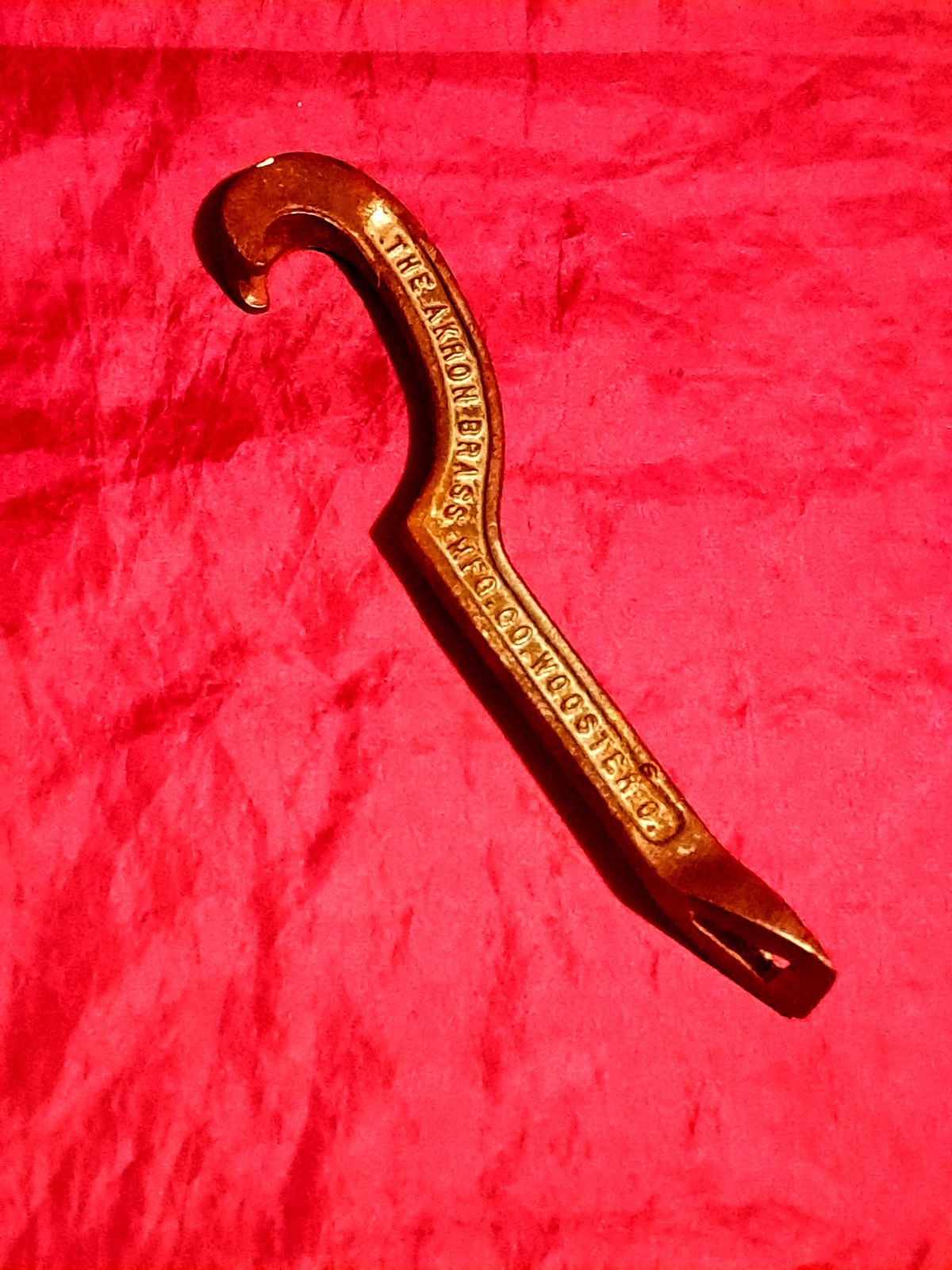 Antique Akron Brass Co Hydrant Wrench No. 10 Wooster Ohio Pat. -Feb 24 1925 Rare