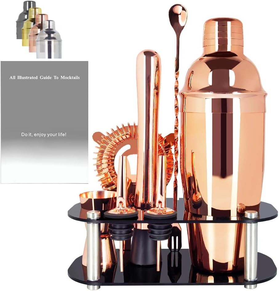 Cotail Shaker Set, Bartender Kit, Cotail Shaker with Stand, Drink