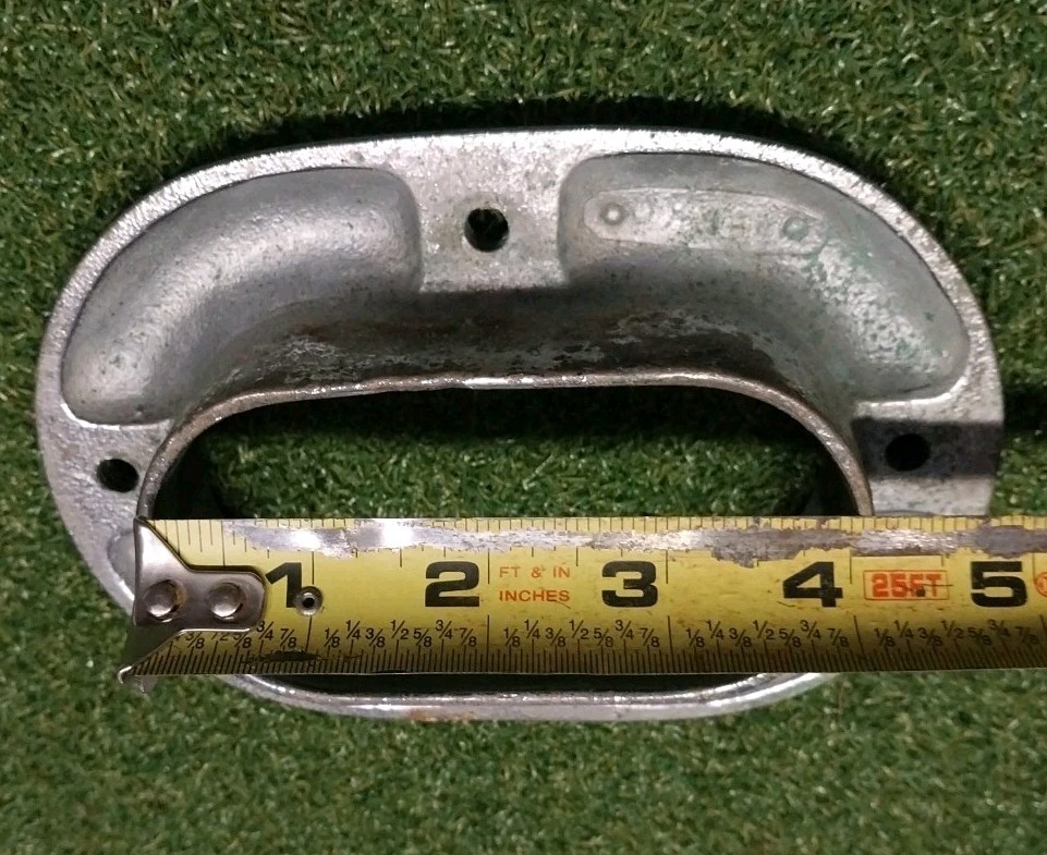 Vintage Heavy Oval Boat Hawse Pipe 4.25" x 6.25" Chrome Plated Bronze