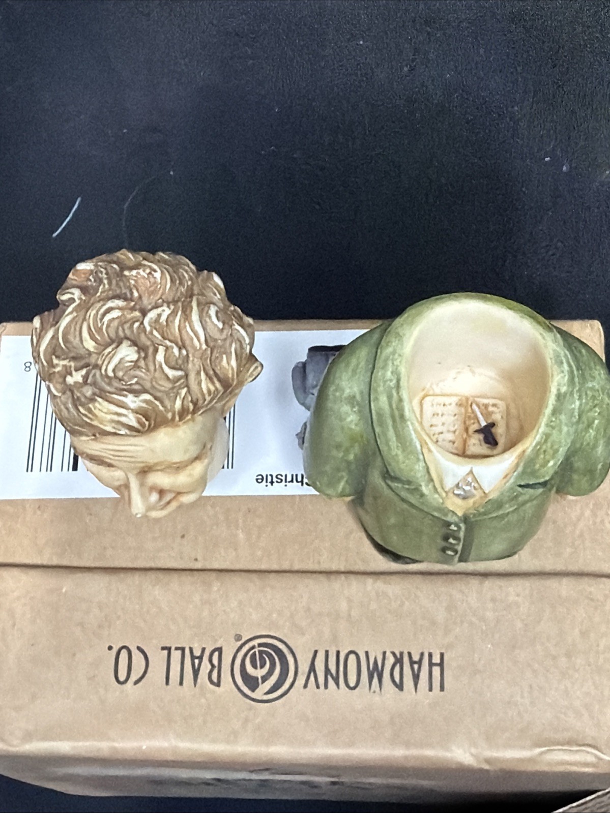 Agatha Christie Pot Belly Retired Figurine w Box Card Book Knife Inside