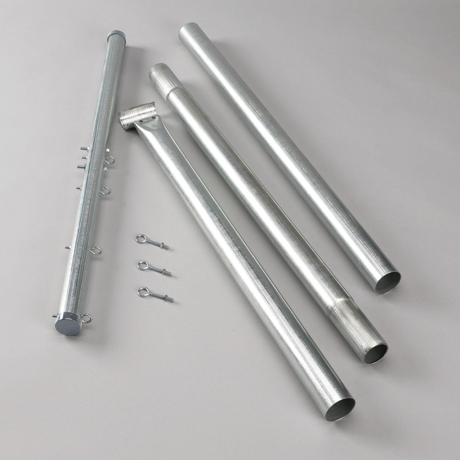 Steel Outdoor Clothesline Single T-Post, Silver