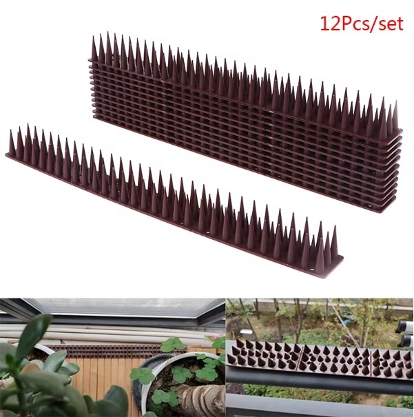 Cat Repellent Bird Spikes Fence Security Outdoor Plastic Deterrent Climb Strips