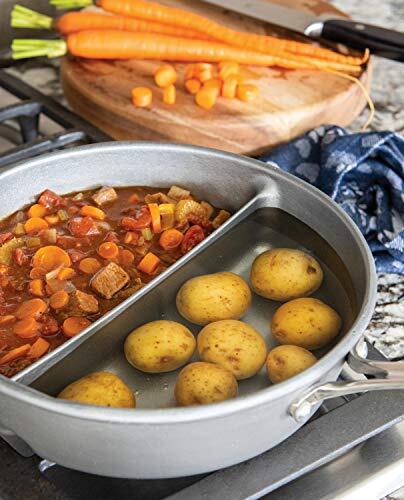 Nordic Ware 2-in-1 Divided Sauce Pan, Silver