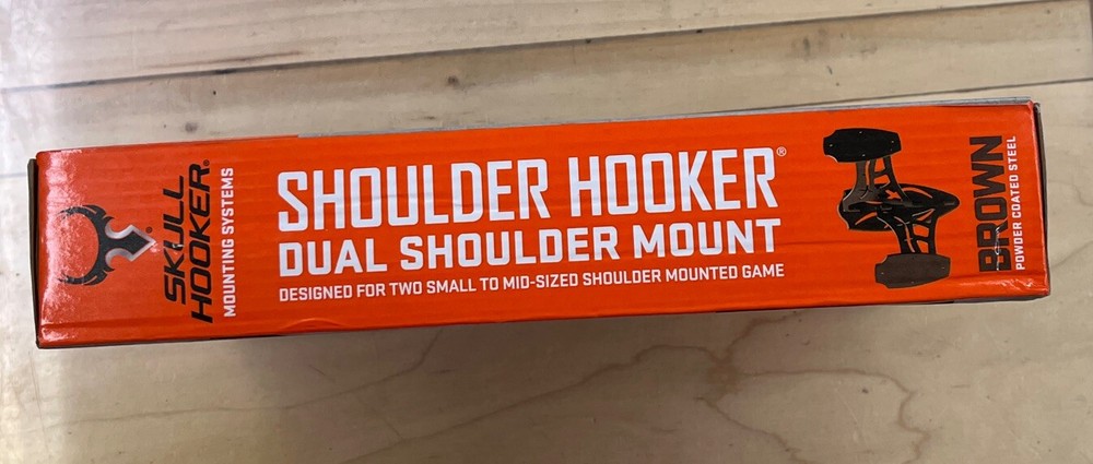 Skull Hooker Mounting System Double Shoulder Mount - Brown