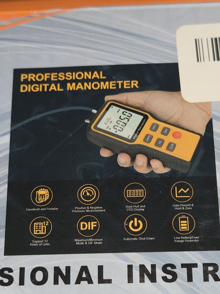 Leaton Professional Digital Manometer New In Box