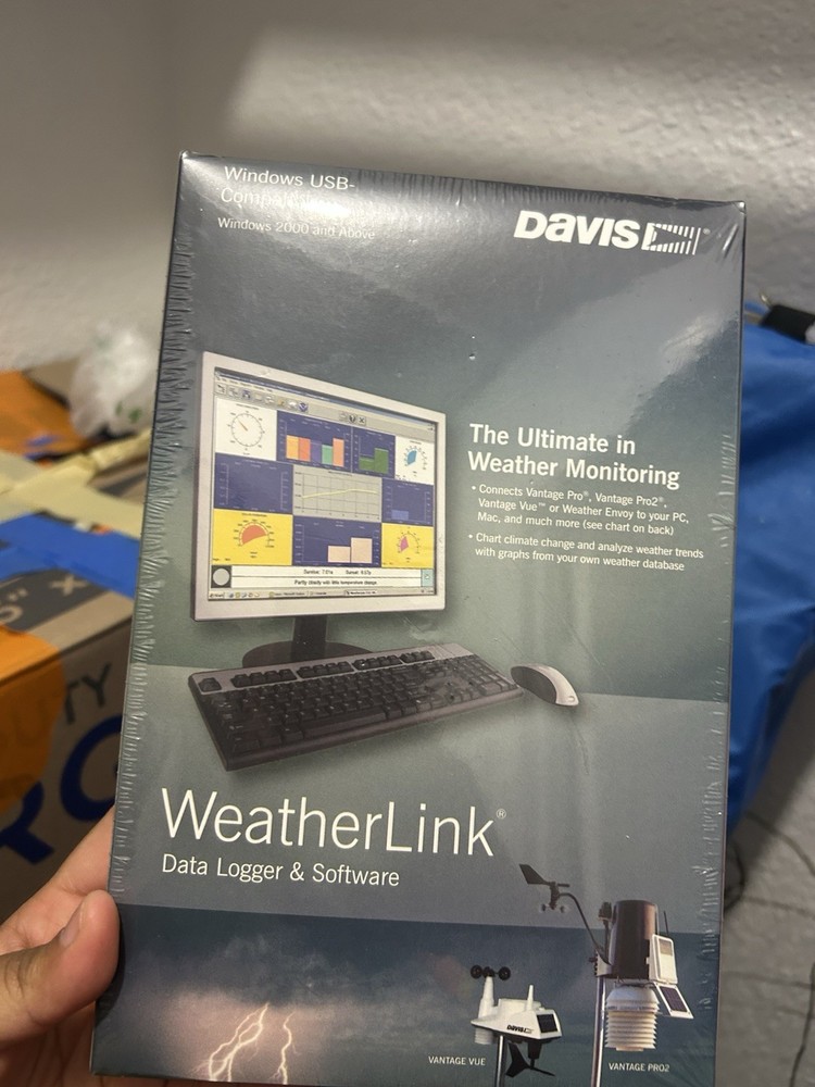 Davis WeatherLink Data Logger & Software USB Weather Temperature Humidity