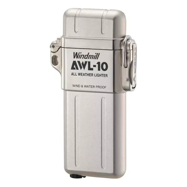 NEW Windmill Turbo Lighter AWL-10 Waterproof Windproof Refillable - Silver