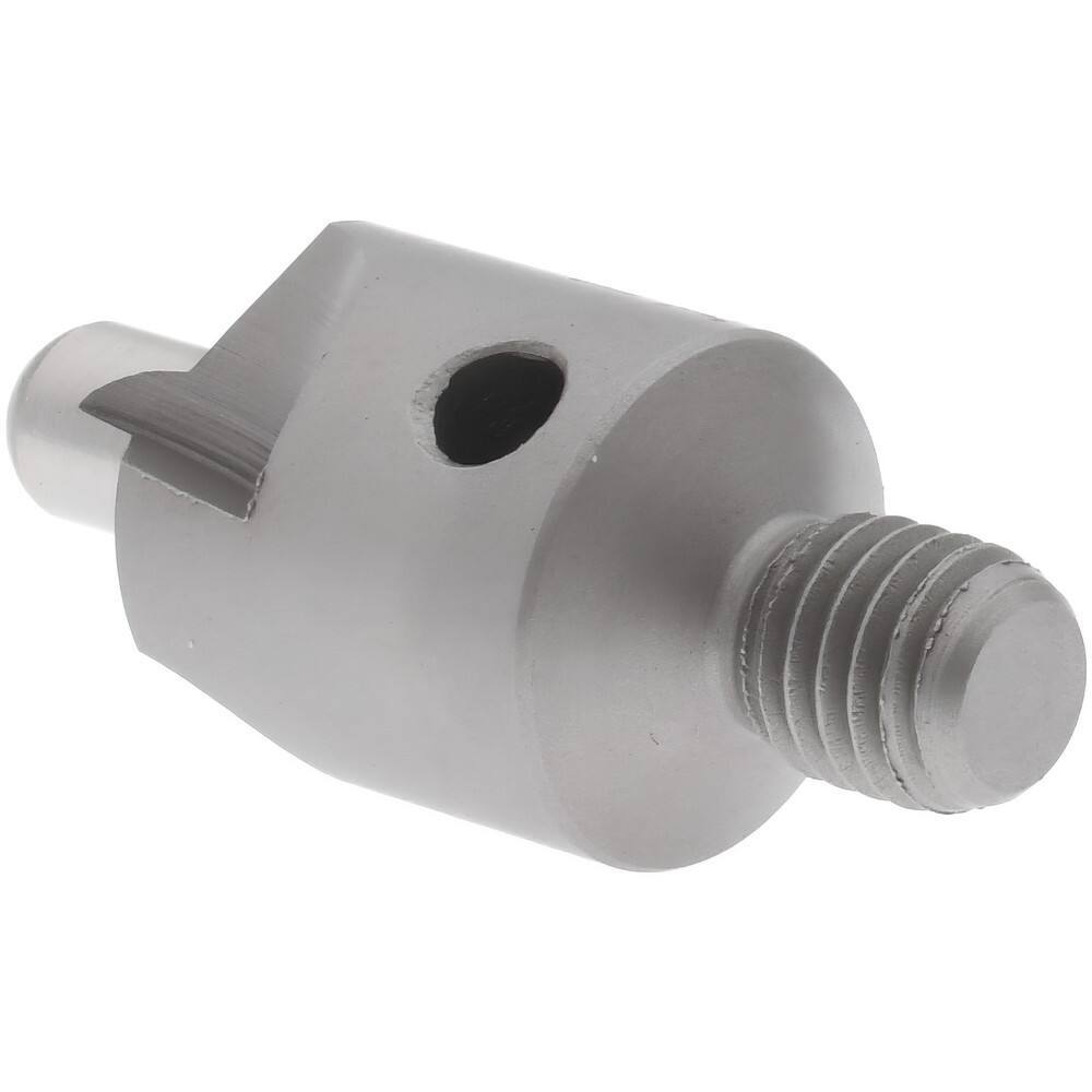 Adjustable Stop Countersink: 1/4-28 Threaded Shank, #10 Pilot Diam, 3 Flute