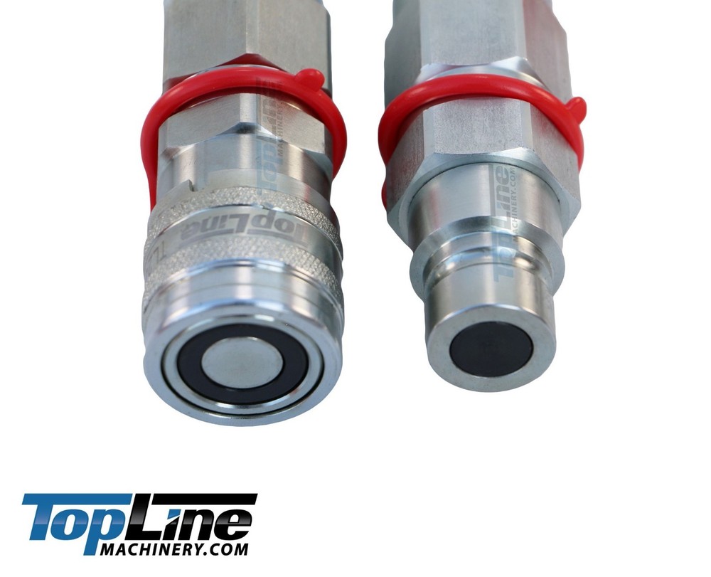 TL24 #10 JIC Thread 1/2" Flat Face Hydraulic Quick Connect Coupler Skid Steer