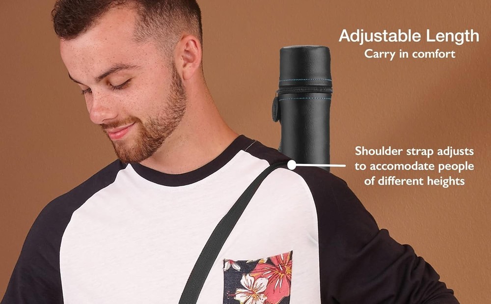 Hard Billiard Cue Case with Adjustable Strap and Three Storage Compartments