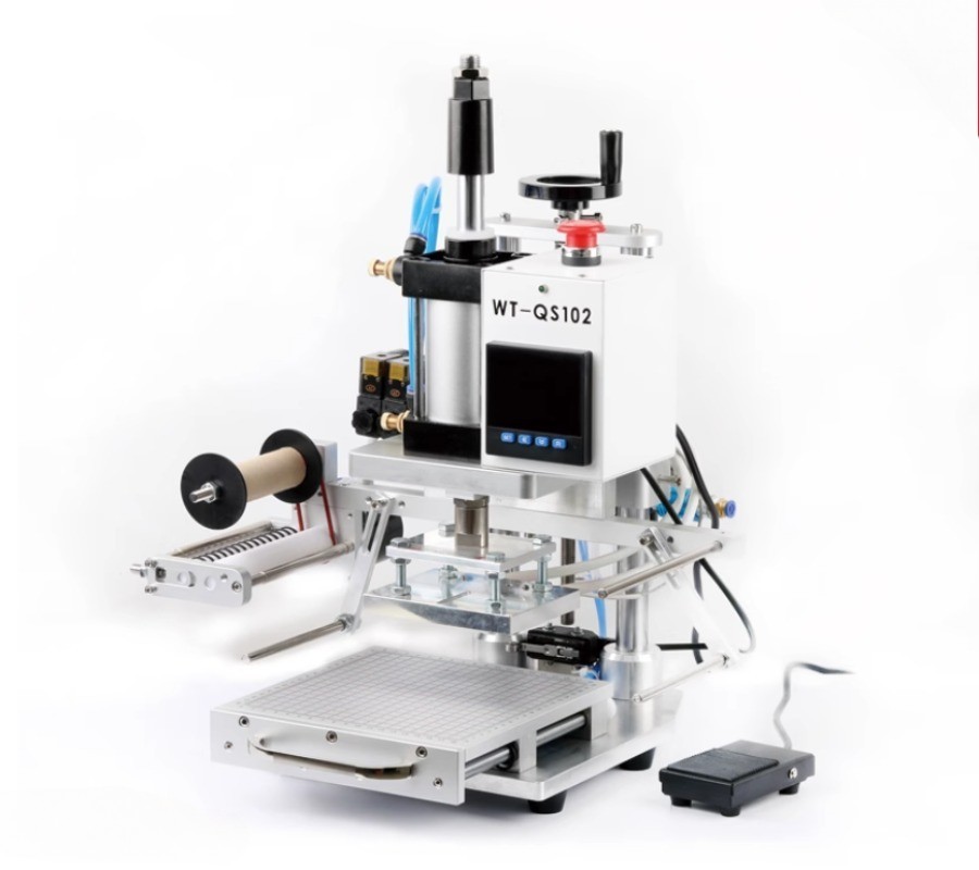 WT-QS102 Drawer type automatic rewinding pneumatic hot stamping machine