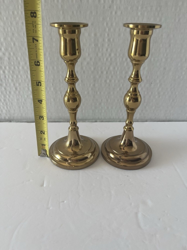 Brass Candlesticks 1pr 7.5”