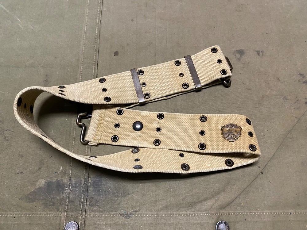 ORIGINAL WWI US ARMY M1910 .45 PISTOL EQUIPMENT AMMO BELT-INFANTRY UNIT MARKED