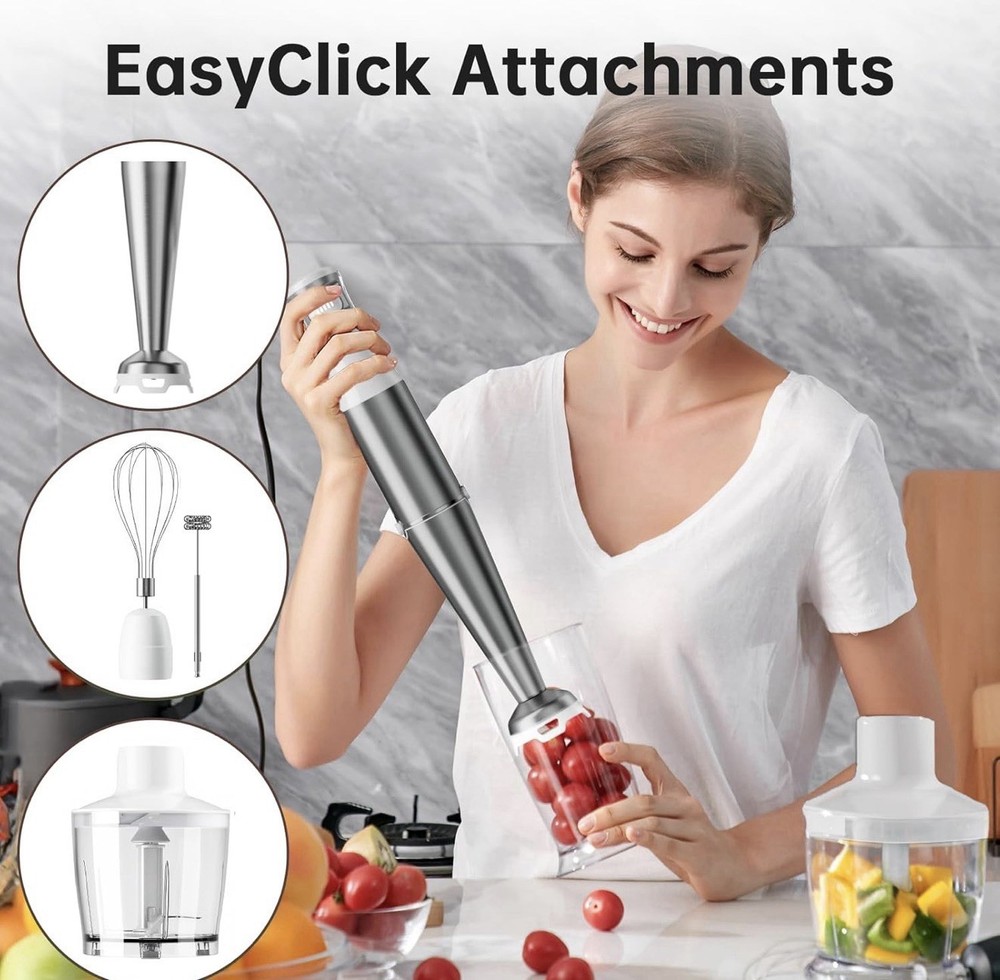 Immersion Blender Handheld Corded Hand Blenders Set 1100W, Trigger Variable Spee