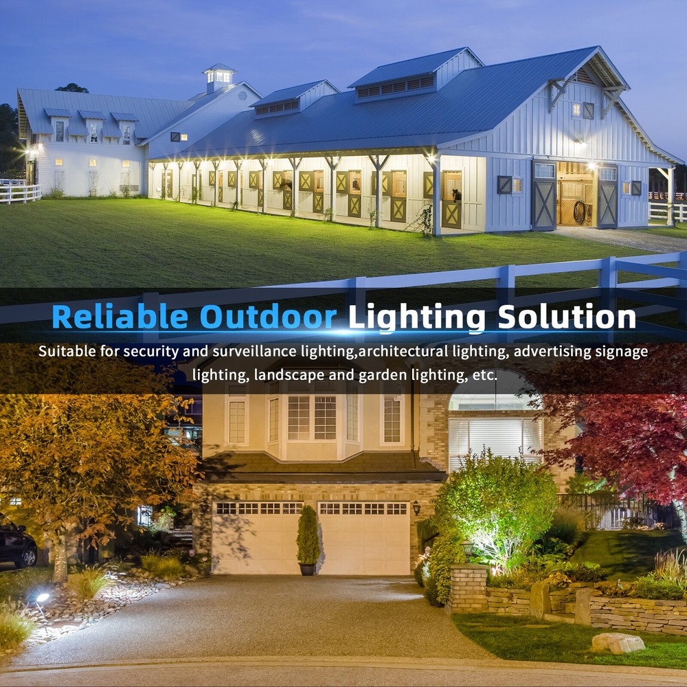 45W LED Flood Lights 1/2" Adjustable Knuckle Mount Security Floodlight for Yard