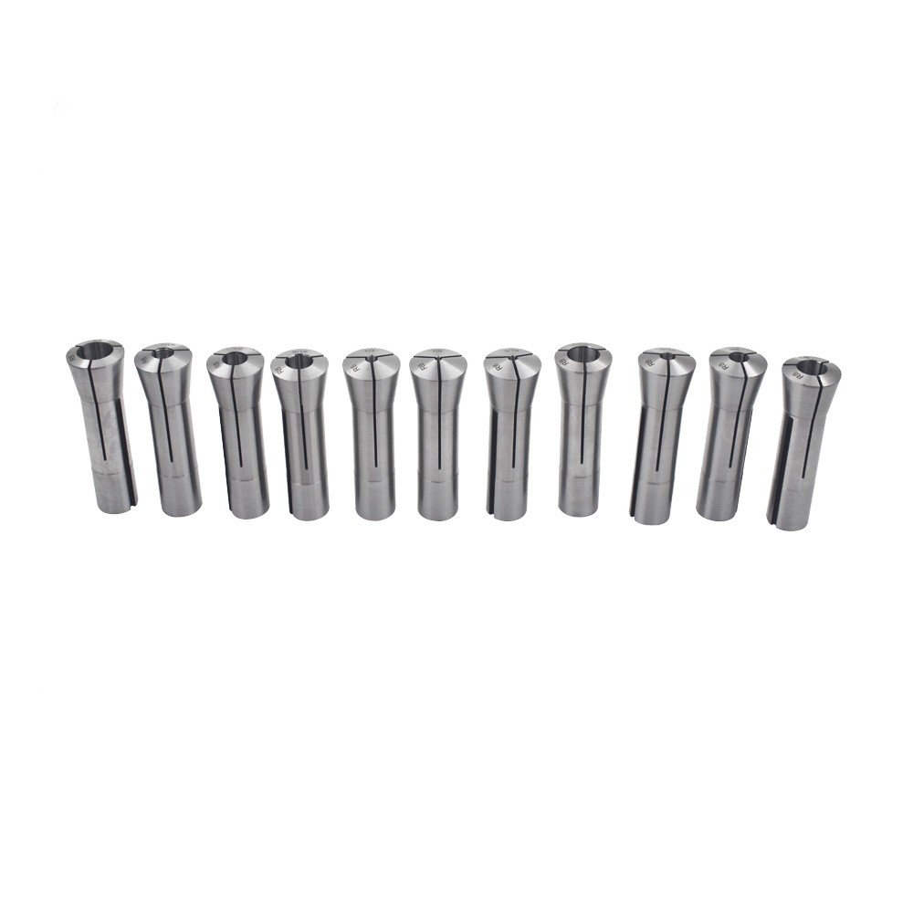 11Pcs R8 Collet Set 1/8" 3/16" 1/4" 5/16" 3/8" 7/16" 1/2" 9/16" 5/8" 11/16" 3/4"