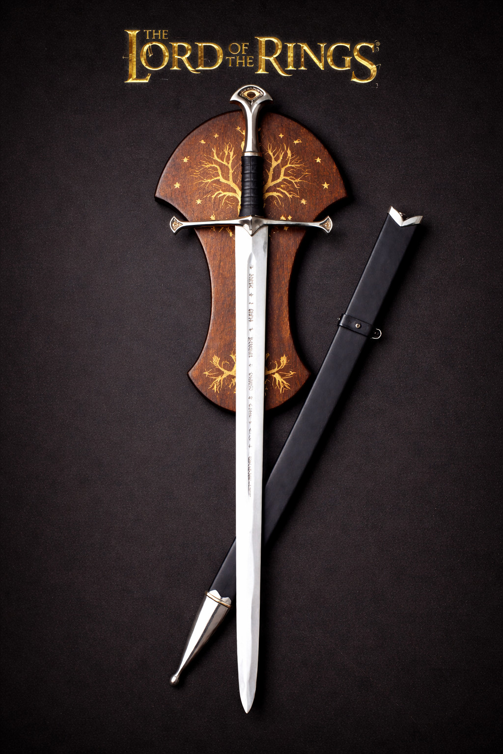 King Aragorn Anduril Narsil Sword with Scabbard, LOTR Sword