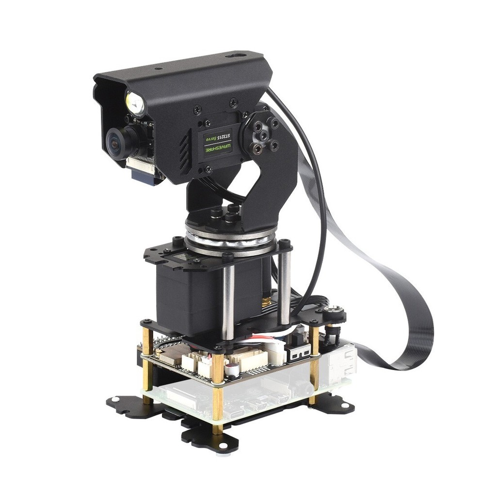 Waveshare 360° Omnidirectional High-Torque 2-Axis Expandable Pan-Tilt Camera