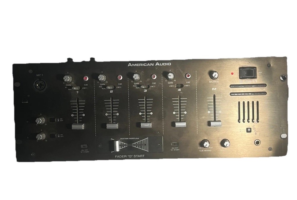 American Audio Q-2411 PRO 4-Channel DJ Mixer ( Powers On - Untested - Read )