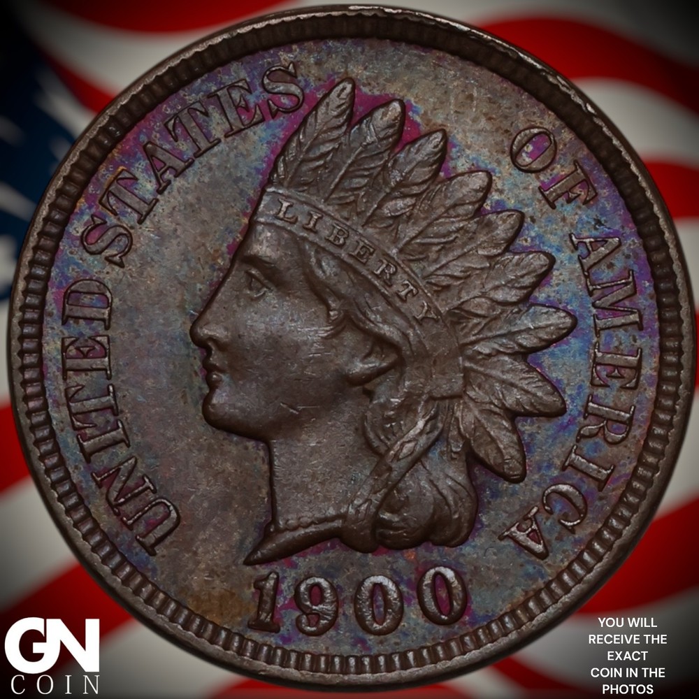 1900 COLOR Indian Head Cent Penny A7230
