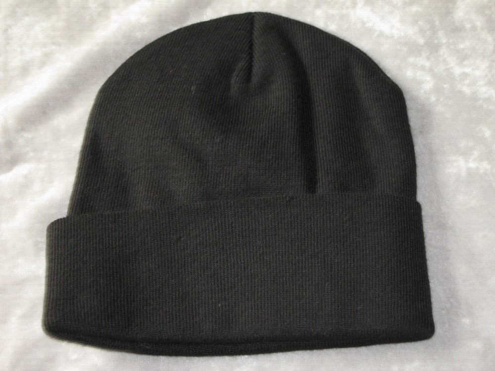 Masonic York Rite Stocking Hat Knit Cap Black Patch Warm Winter NEW!