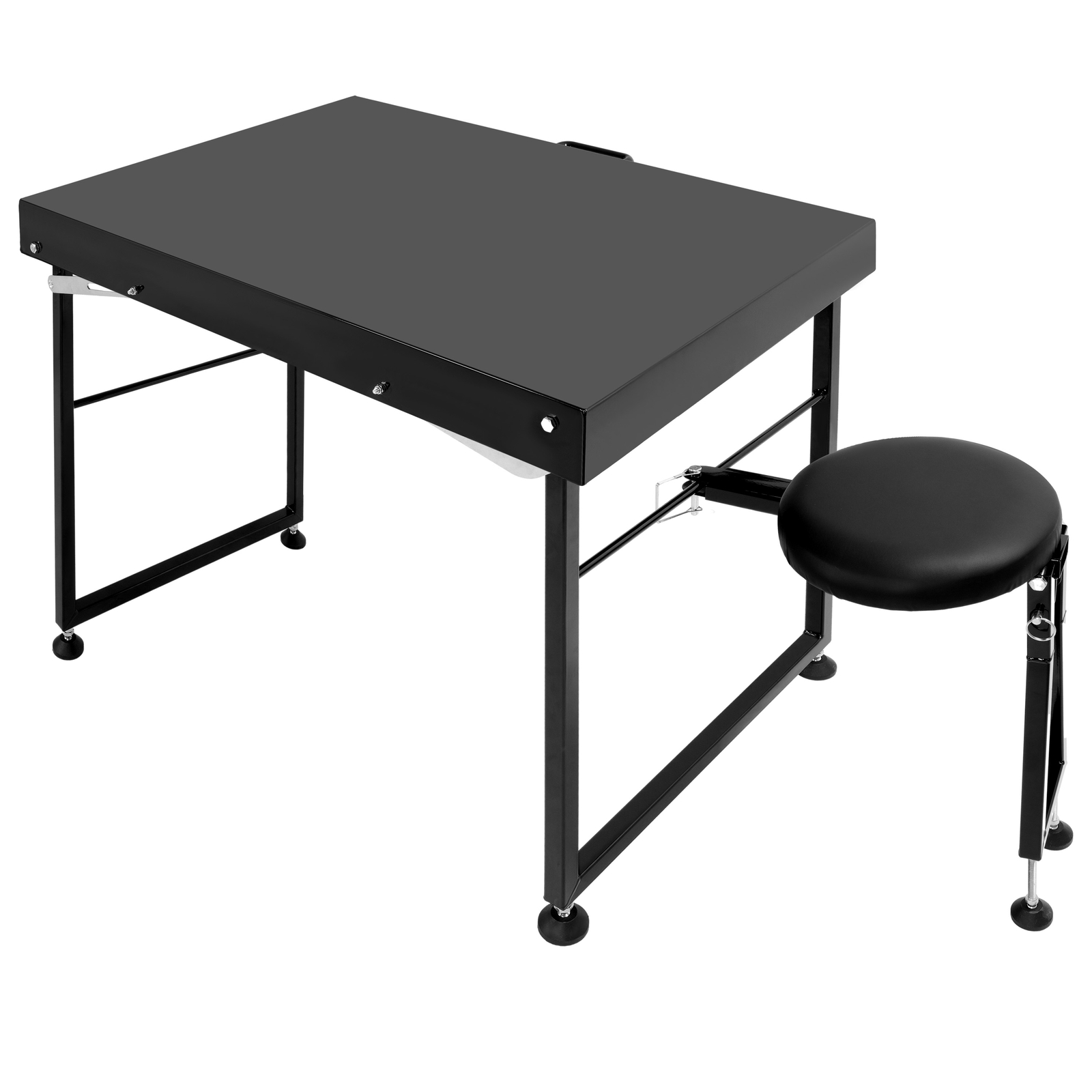Outdoor Long Range Adjustable Shooting Table Portable Heavy Duty w/ Padded Seat