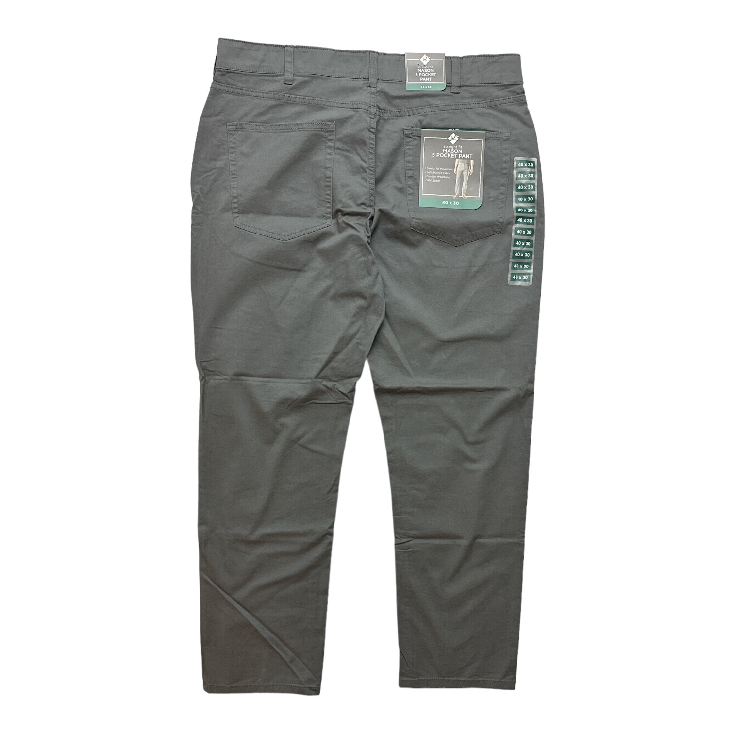 Member's Mark Men's Straight Fit Mason 5 Pocket Stretch Pant