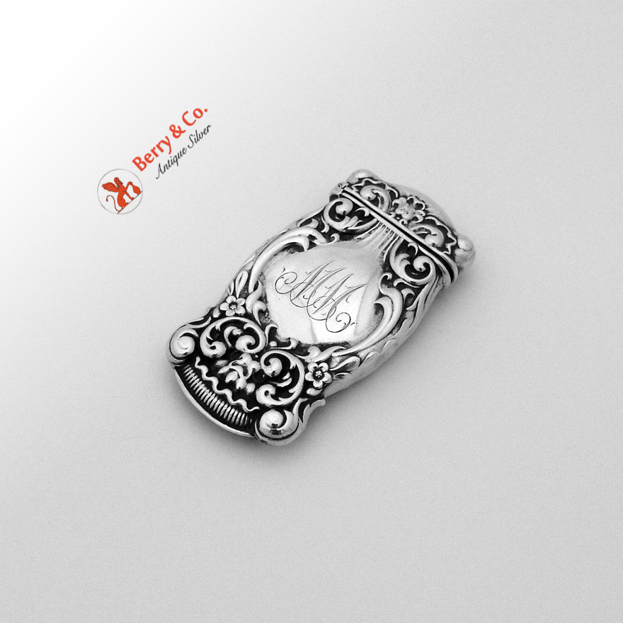 Sterling Silver Match Safe Whiting 1900 Mono MM