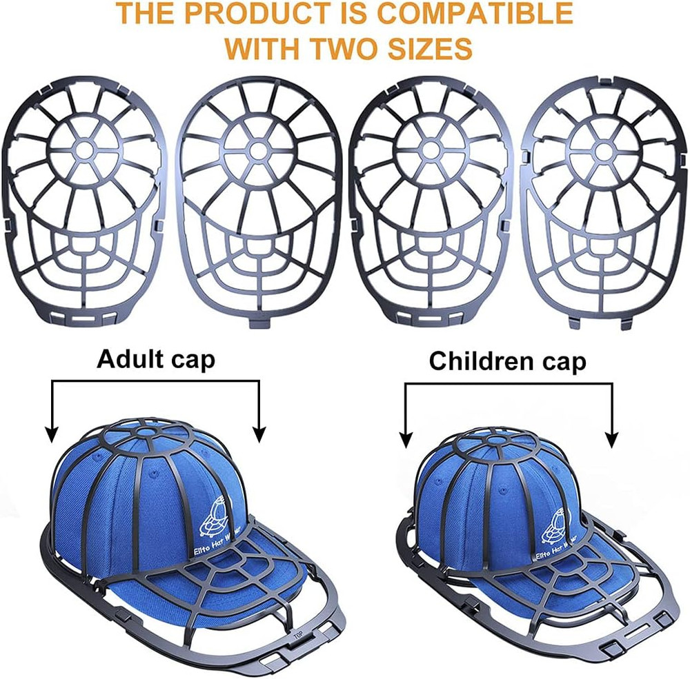 2 Pack Hat Washer Cage Baseball Cap Cleaner Shaper Rack Dishwasher Machine