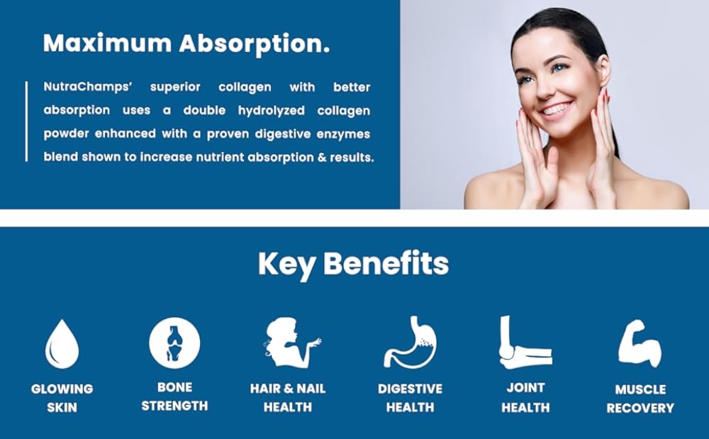 Collan Peptides Powder - Enhanced Absorpt, Double Hydrolyzed, Grass