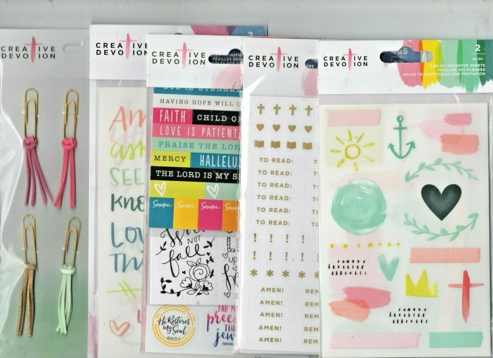 Creative Devotion BIBLE JOURNALING themed sticker/accessory sets~U Pick~QK SHIP