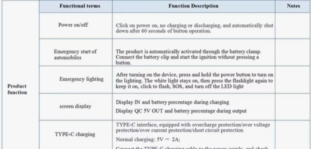 KEBE-985 multi-functional jump starter 12V flashlight compass charger
