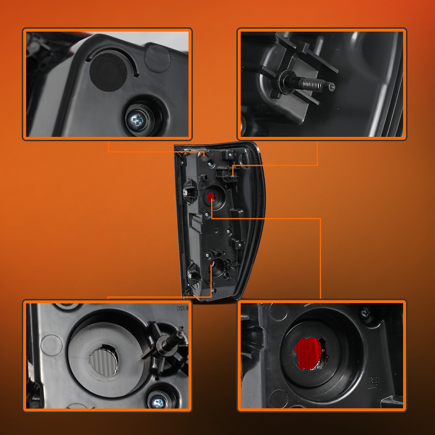 Pair Halogen Tail Light For 2019-2025 GMC Sierra 1500 2500HD W/ Full Bulbs LH+RH