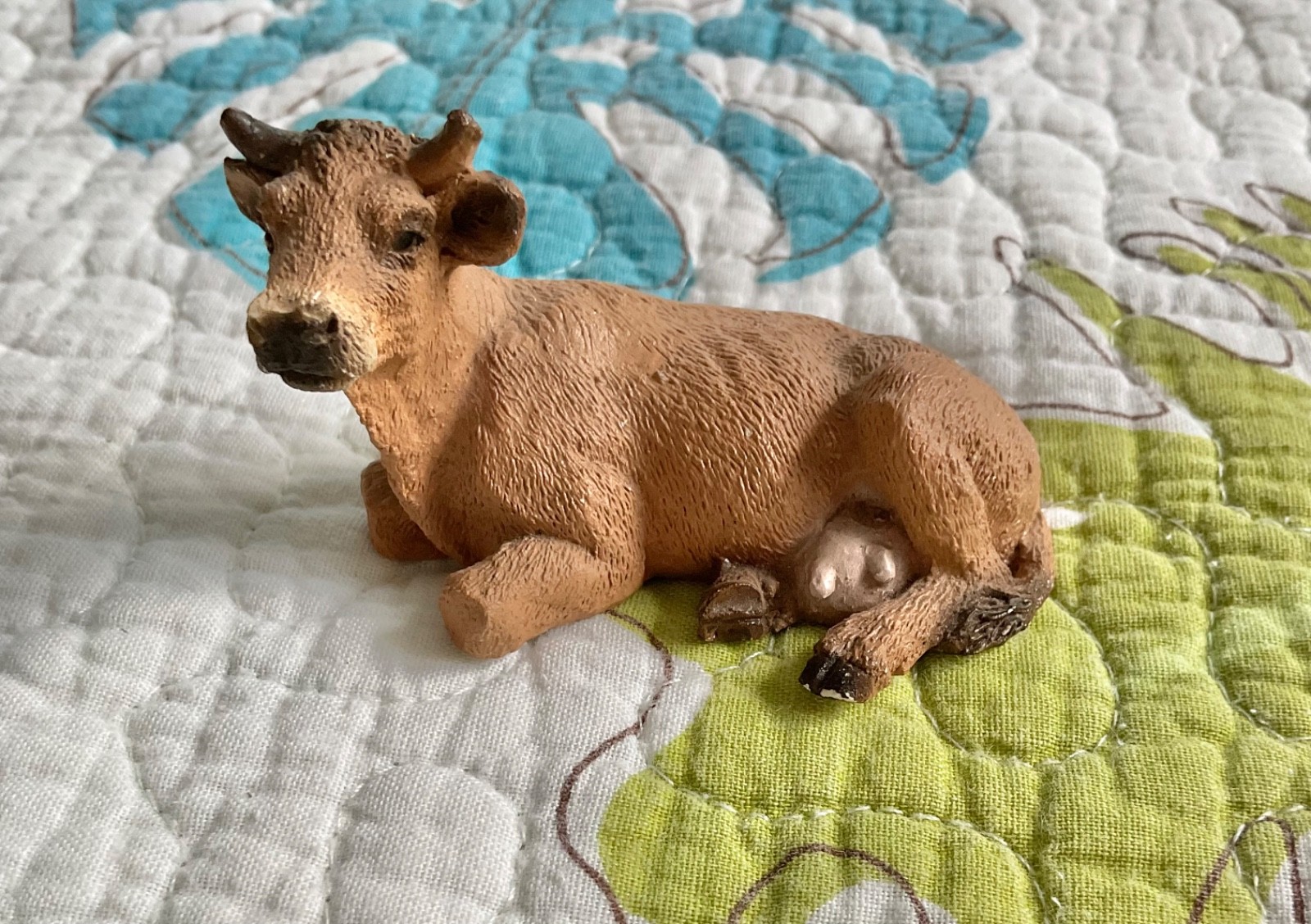 Lot of 9 Random Resin Cow Figurines, 1-3.5"!