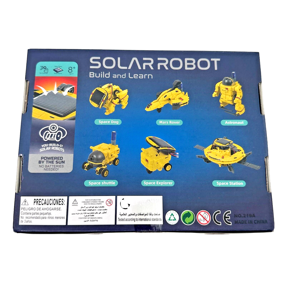 STEM Build and Learn Solar Robot Space Shuttle Astronaut 6-In-1 Robot Model Kit