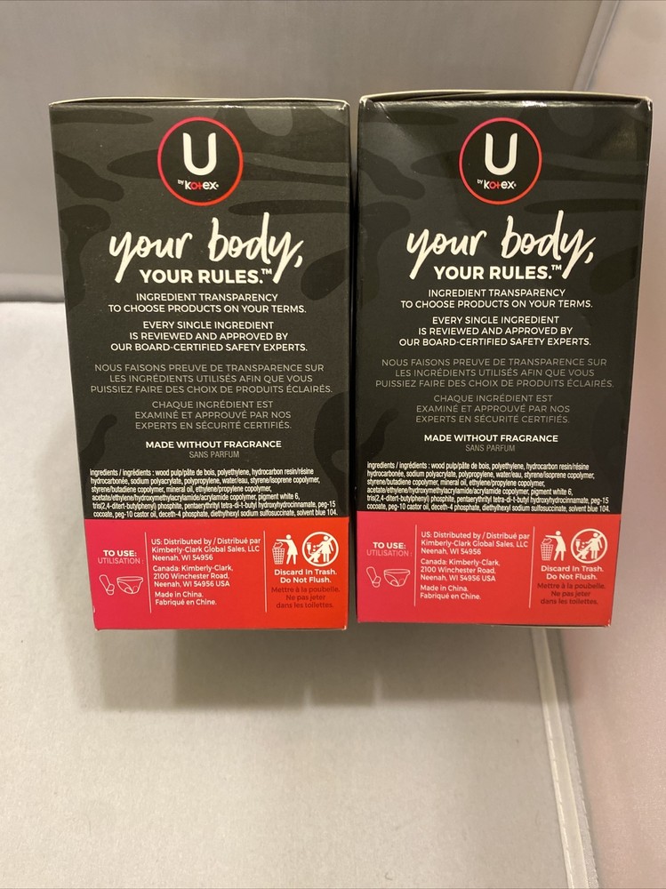 U by Kotex Panty Liners Regular Lightdays Pads 2 Pack