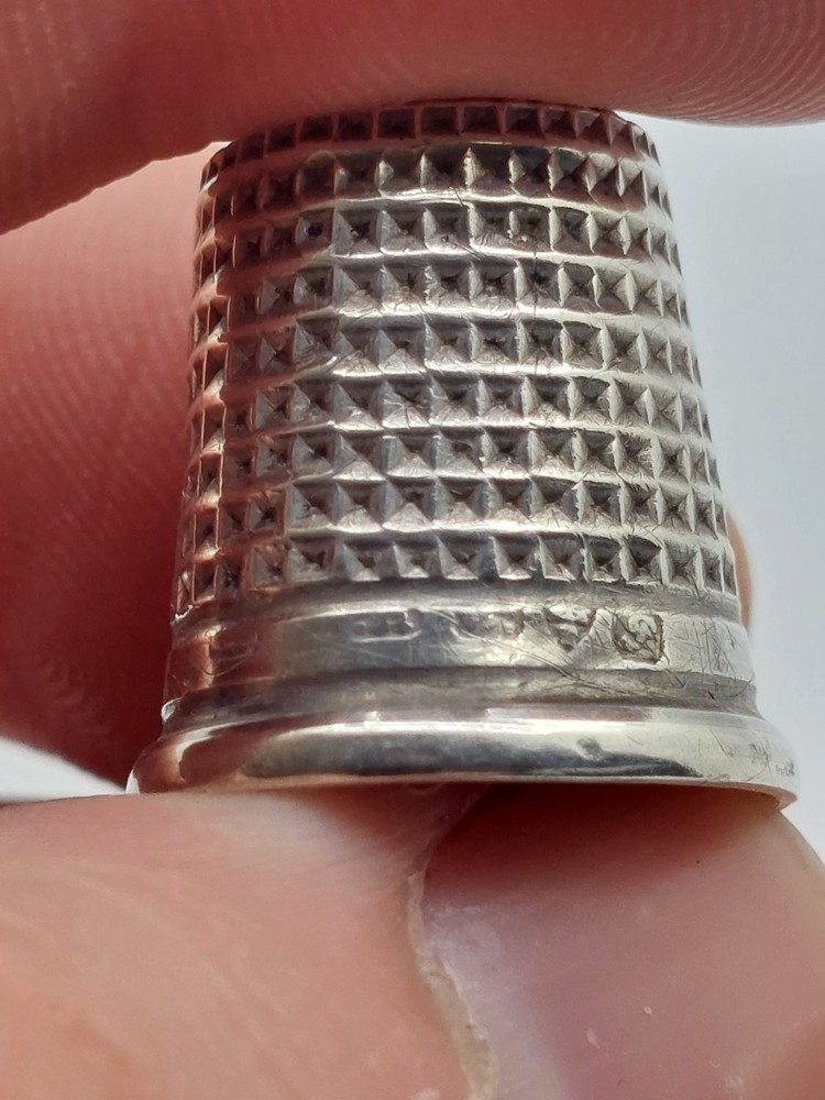 vintage sterling silver thimble chester