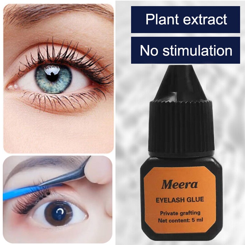 Quick Dry Eyelash Extension Glue 2 Second Set Plant Based Non Irritating Black