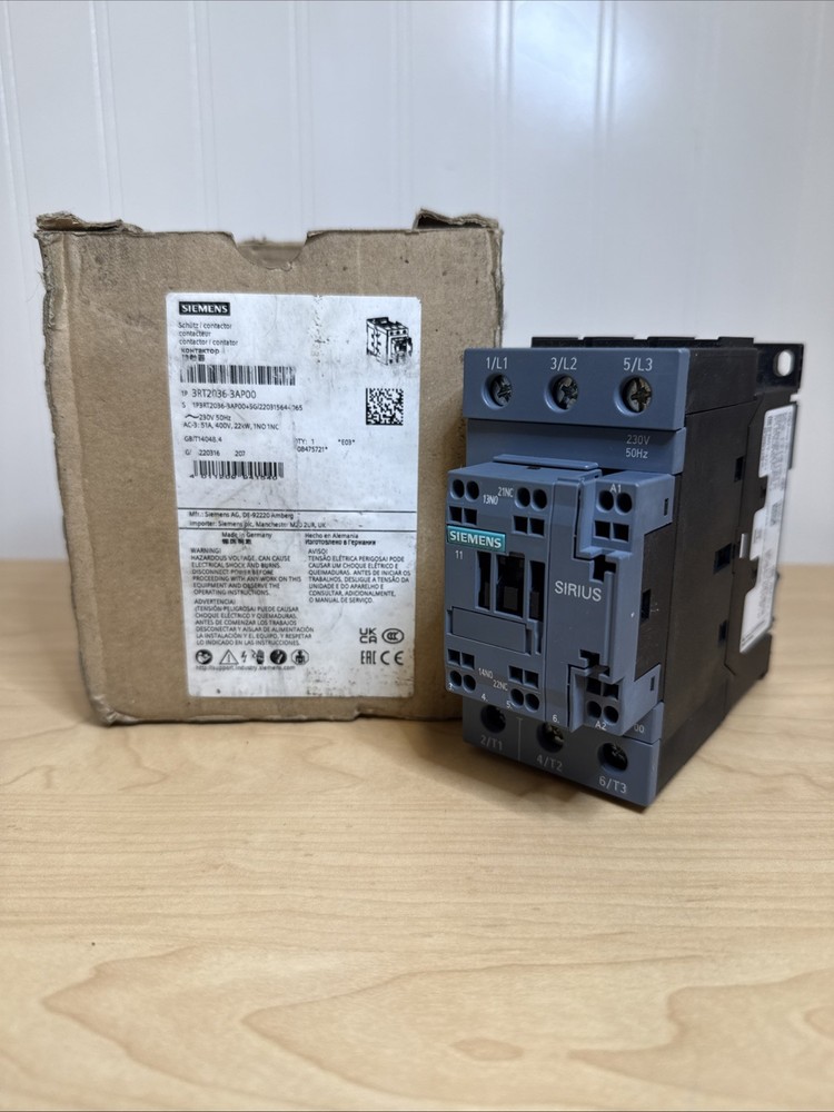 NEW! Siemens 3RT2036-3AP00 SIRIUS Contactor
