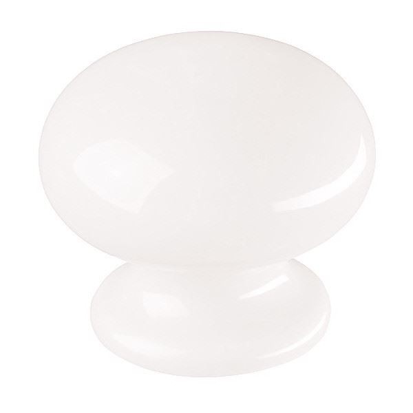 1-1/2" White Ceramic Knob with Separate Insert Kiln Fire Your Own Artwork