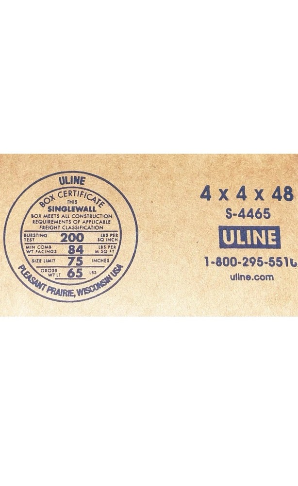 4" x 4" x 48" CARDBOARD BOX 5 Box Bundle Waterproof Packaging Pick Up Available