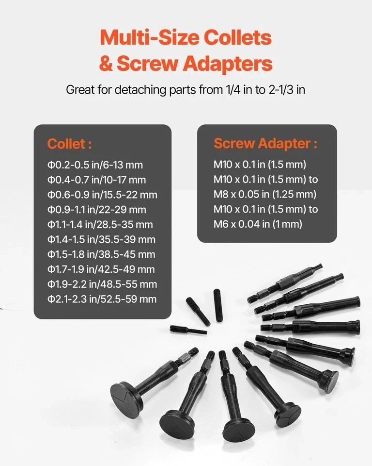 16pcs Blind Hole Bearing Puller Internal Extractor Remover Slide Hammer