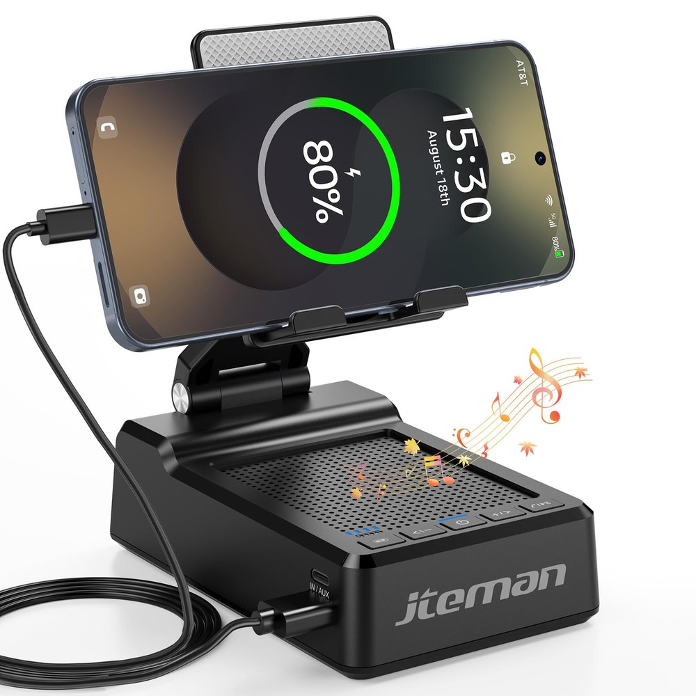 Adjustable Cell Phone Stand With Bluetooth Speaker Charging Function Tech Gift