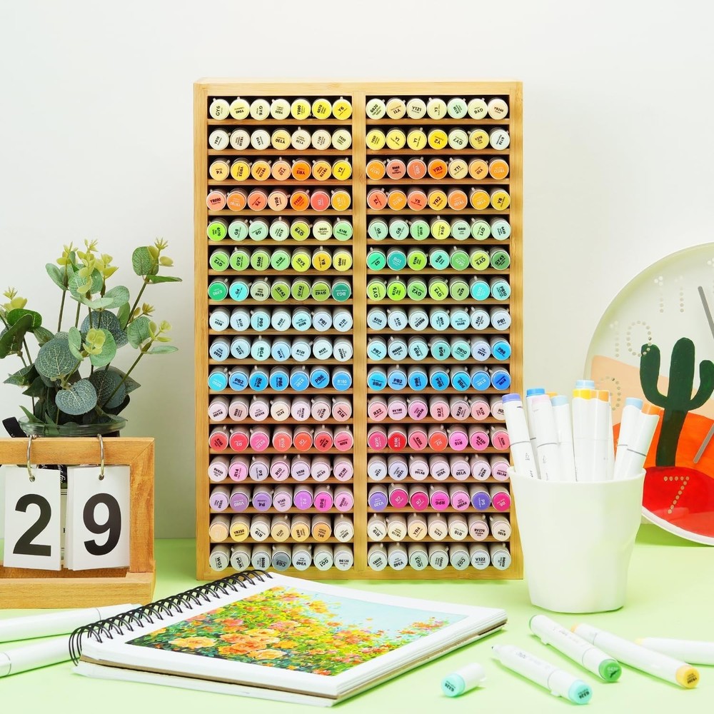 Classroom & Office Bamboo Marker Storage - 32 Compartments